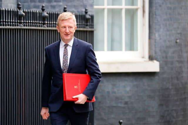 Britain's Culture Secretary Oliver Dowden arrives for a meeting of the cabinet at 10 Downing Street on March 11, 2020 ahead of the announcement of Britain's first post-Brexit budget. - Britain unveils its first post-Brexit budget on on March 11, with all eyes on emergency government measures to ease the economic pain from the coronavirus outbreak.