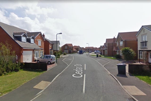 Eleven people in  Cedar Drive, Jarrow, won £1,000 each in May 2020.