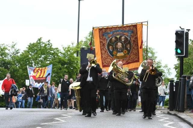 The 2019 march from Jarrow to remember the Seven Men of Jarrow. Picture by Kevin Brady.