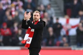 Christian Eriksen is unveiled at Brentford.