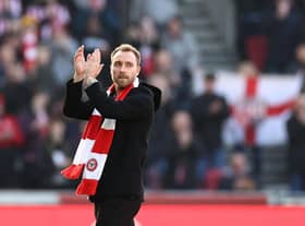 Christian Eriksen is unveiled at Brentford.