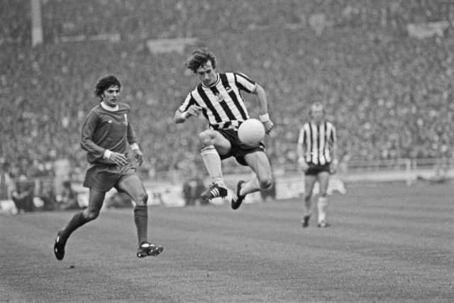 Terry McDermott, centre, playing for Newcastle United during the FA Cup final match against Liverpool in 1974. Picture: Evening Standard/Hulton Archive/Getty Images.