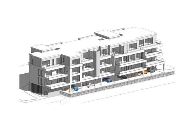 A 3D image of the proposed apartment complex off Long Row, South Shields.