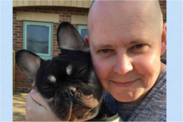 Mark Turbitt with pet dog Woody