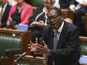 Chancellor Kwasi Kwarteng delivered his "mini-budget" to the House of Commons, prompting a slump in the value of the pound. (Jessica Taylor/UK Parliament via AP)