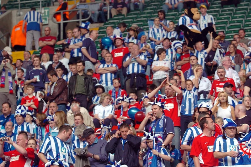 Pools fans at the Millennium Stadium in May 2005.