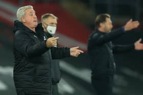 Steve Bruce at the St Mary's Stadium.