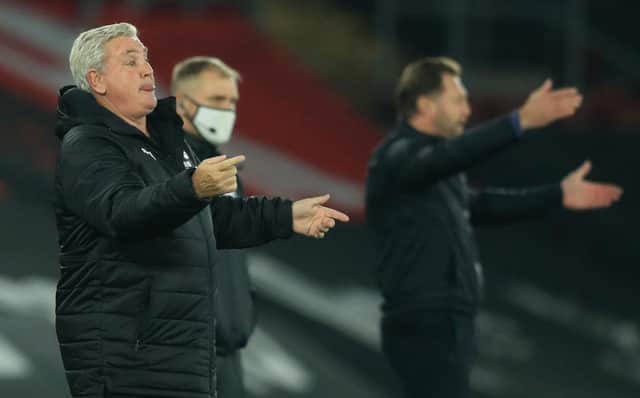 Steve Bruce at the St Mary's Stadium.