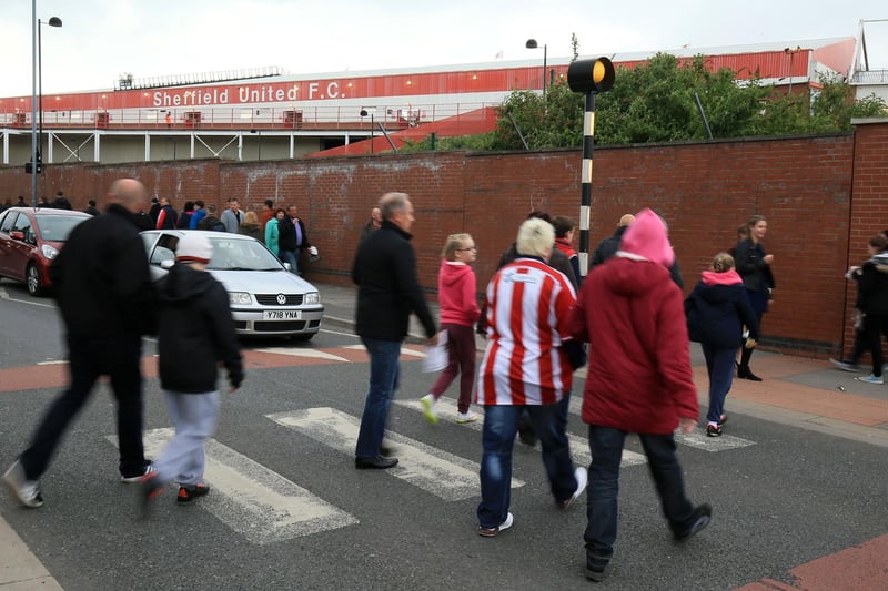Supporters arrive for the League One play-off semi final against Swindon at Bramall Lane