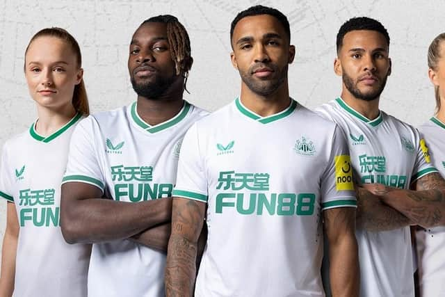 Callum Wilson is among the Newcastle United players modelling this season's third strip.