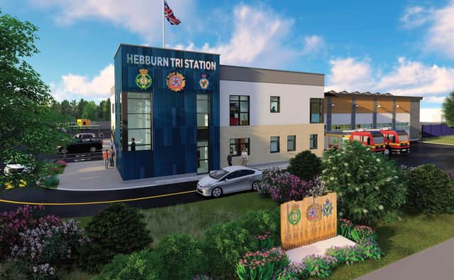 Computer generated image of how the Tri Station will look.