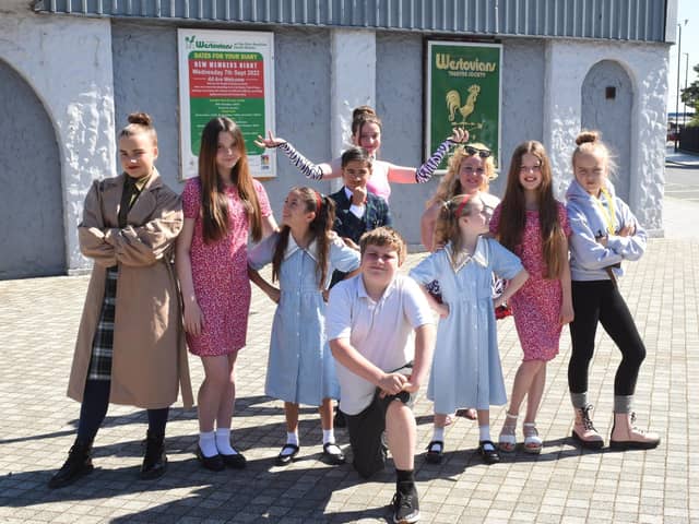 THE CAST ... Drama Geeks School taking part in their performance of Matilda,  Westovians Theatre.