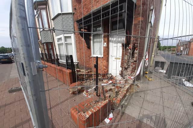 The damage to the property in Dean Road