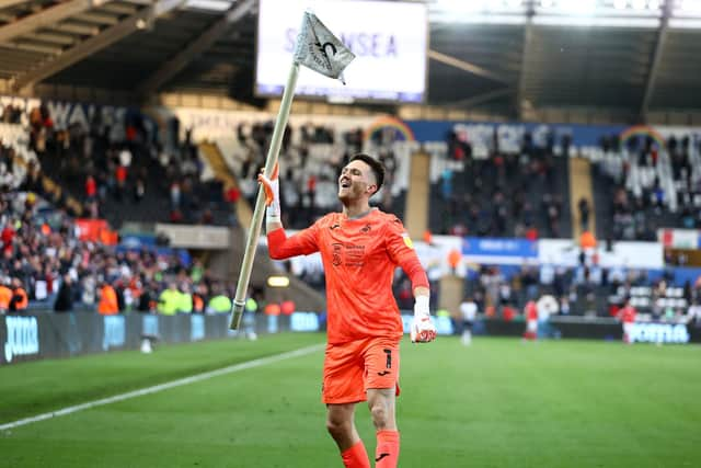 Freddie Woodman during his stint with Swansea City