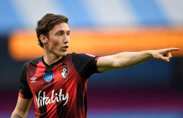 MANCHESTER, ENGLAND - JULY 15: Harry Wilson of AFC Bournemouth looks on during the Premier League match between Manchester City and AFC Bournemouth  at Etihad Stadium on July 15, 2020 in Manchester, England. Football Stadiums around Europe remain empty due to the Coronavirus Pandemic as Government social distancing laws prohibit fans inside venues resulting in all fixtures being played behind closed doors. (Photo by Peter Powell/Pool via Getty Images)