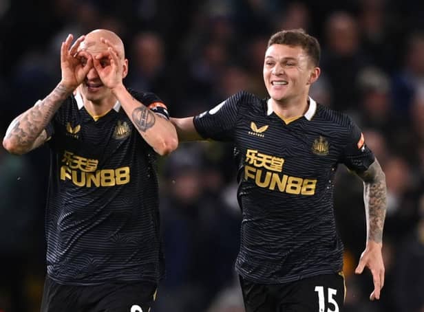 Jonjo Shelvey's free-kick against Leeds United was a turning point for Newcastle this season (Photo by Stu Forster/Getty Images)