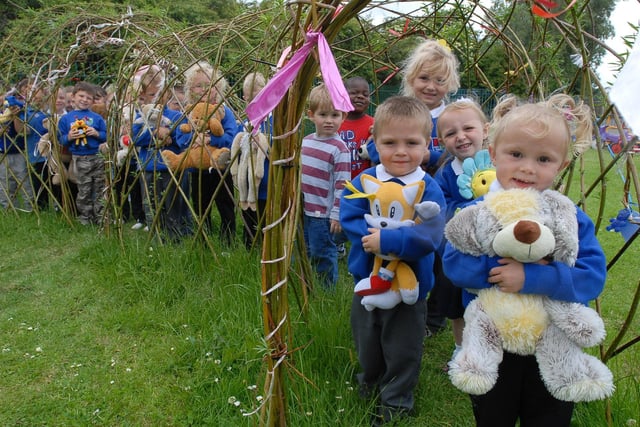 Lots of happy faces at the Albert Elliott Primary School Teddy Bears' picnic in 2008.