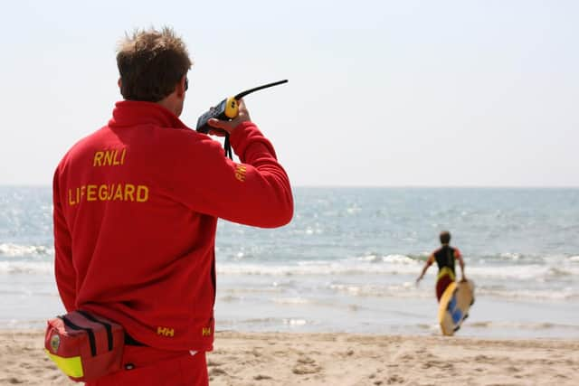 Safety first message for beach lovers