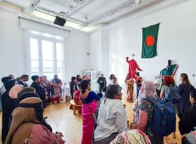Preparations for the Bangladeshi independence event.