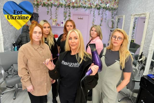 #Hairgoals salon owner Tina Rea and her staff are to donate all money raised through haircuts to Ukraine refugees on Sunday 20th March