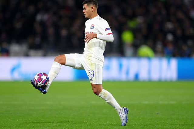 Bruno Guimaraes of Olympique Lyonnais  (Photo by Catherine Ivill/Getty Images)