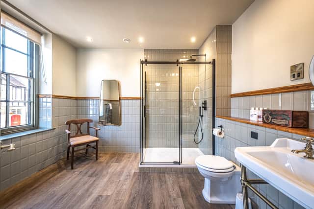 One of the bathrooms at The Feathers