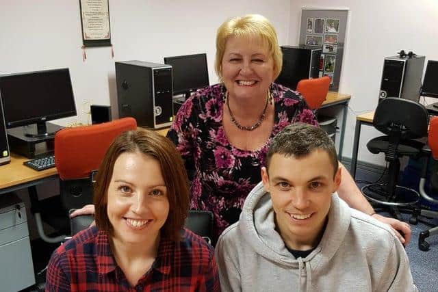 Charity founder Lynne Yousef with counsellor Clair Pritchard and sessional worker Daniel Amess.