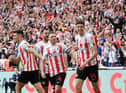 Ross Stewart celebrates scoring at Wembley