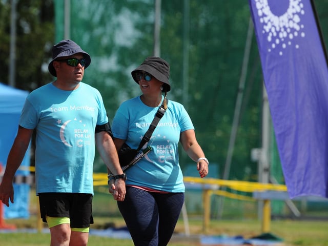 Cancer Research Relay for Life at Monkton Stadium, Jarrow.