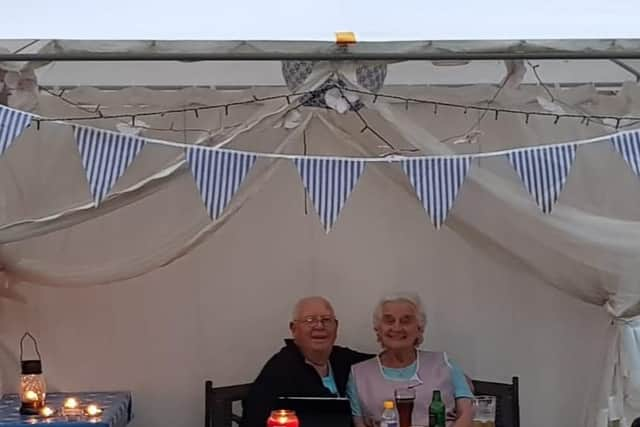 Billy and wife Cathy love spending time in their garden. The pair have been shielding in lockdown.