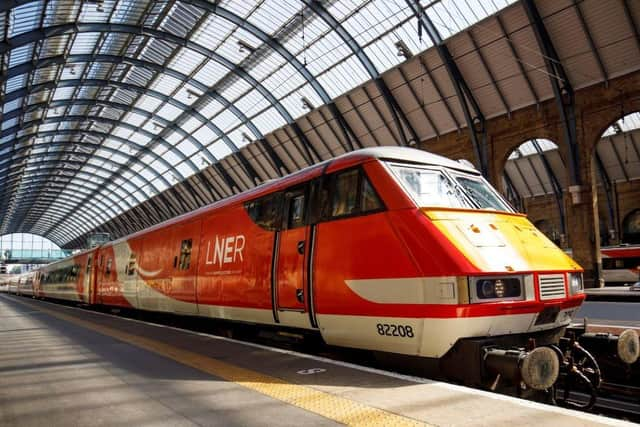 A LNER train at London Kings Cross.