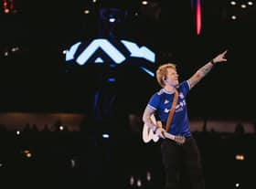 Ed Sheeran on his + - = ÷ x Tour in Dublin.