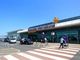 The number of commerical flights from Newcastle Airport has declined by more than 98 per cent since the onset of the coronavirus pandemic.