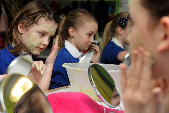 Westoe Crown Primary after-school health and beauty club pictured seven years ago.