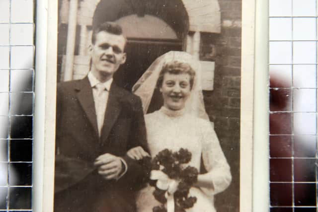Jean and Joe Vaughan on their wedding day in 1960.