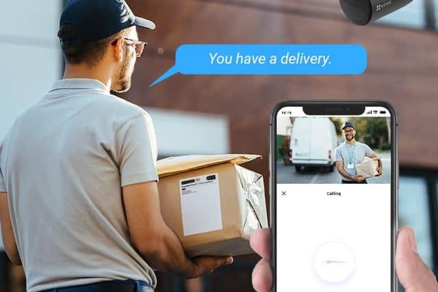 Speak to delivery people even if you're away from home