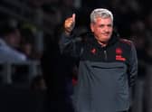 Steve Bruce gives fans the thumbs up at the Pirelli Stadium.