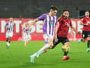 Jaume Costa of RCD Mallorca and Ivan Fresneda of Real Valladolid CF competes for the ball during the LaLiga Santander match between RCD Mallorca and Real Valladolid CF at Estadio de Son Moix on January 07, 2023 in Mallorca, Spain. (Photo by Rafa Babot/Getty Images)