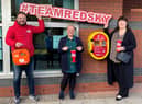 Sergio Petrucci, Liz Stephenson and Jannette Curry from Sisters of Shields WI.