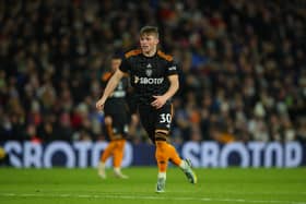 LEEDS, ENGLAND - DECEMBER 21: Joe Gelhardt of Leeds United in action during the Friendly match between Leeds United and AS Monaco at Elland Road on December 21, 2022 in Leeds, England. (Photo by Ashley Allen/Getty Images)