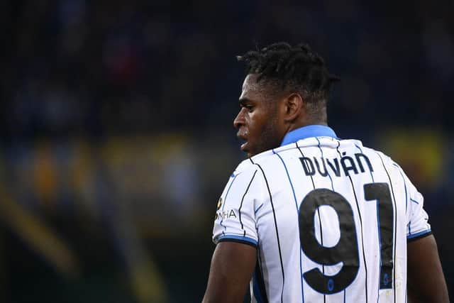 Atalanta striker Duvan Zapata  (Photo by MARCO BERTORELLO/AFP via Getty Images)