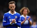 James Maddison of Leicester City looks dejected after the 5-3 loss at Fulham (Picture: Clive Rose/Getty Images)