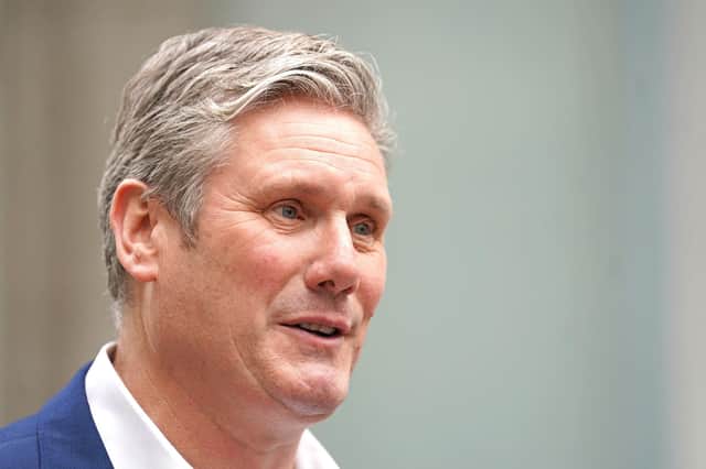 Labour leader Sir Keir Starmer makes a statement outside Labour Party headquarters in London, following the announcement that he is to be investigated by police amid allegations he broke lockdown rules last year, after receipt of "significant new information". Picture date: Friday May 6, 2022. PA Photo. See PA story POLITICS Starmer. Photo credit should read: Kirsty O'Connor/PA Wire