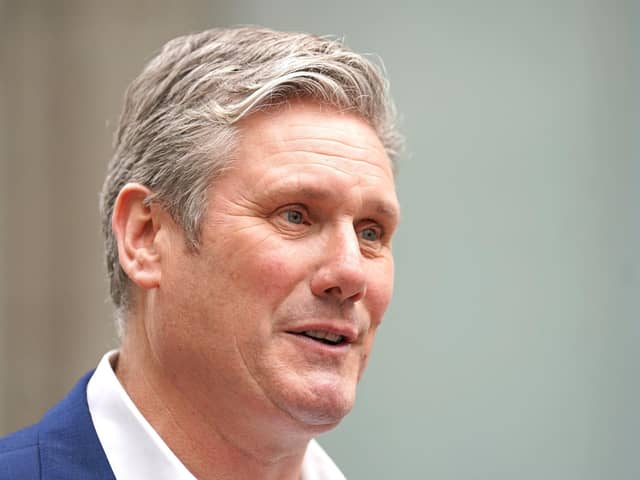 Labour leader Sir Keir Starmer makes a statement outside Labour Party headquarters in London, following the announcement that he is to be investigated by police amid allegations he broke lockdown rules last year, after receipt of "significant new information". Picture date: Friday May 6, 2022. PA Photo. See PA story POLITICS Starmer. Photo credit should read: Kirsty O'Connor/PA Wire