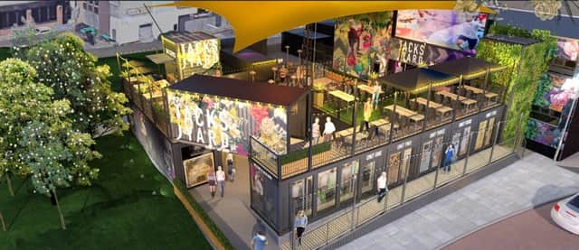 Indicative artist impressions of shipping container development, Jacks Yard, in South Shields. Credit: MyPerspective Interior Commercial Architecture