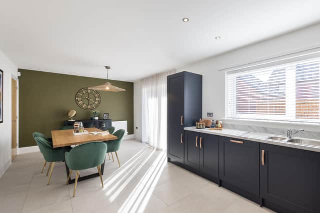 The kitchen diner at the Wardley show home