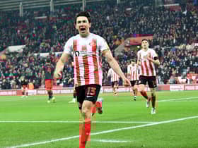 Luke O’Nien celebrates his goal against Fleetwood. Picture by FRANK REID
