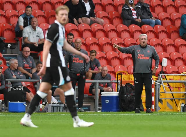 Steve Bruce at the Keepmoat Stadium.