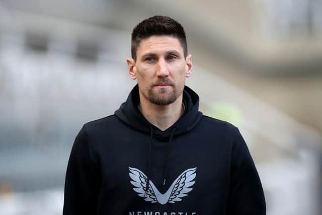 Federico Fernandez of Newcastle United arrives at the stadium prior to the Premier League match between Newcastle United and Brighton & Hove Albion at St. James Park on March 05, 2022 in Newcastle upon Tyne, England. (Photo by Ian MacNicol/Getty Images)
