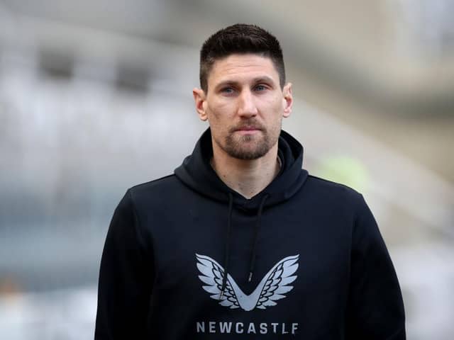 Federico Fernandez of Newcastle United arrives at the stadium prior to the Premier League match between Newcastle United and Brighton & Hove Albion at St. James Park on March 05, 2022 in Newcastle upon Tyne, England. (Photo by Ian MacNicol/Getty Images)